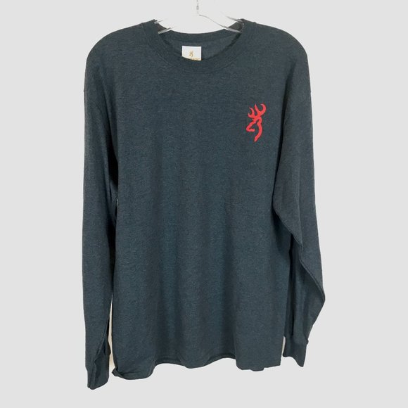 NWT Womens Size Large Browning Gray The Best There Is Buck Deer Hunter T-Shirt - Picture 1 of 3